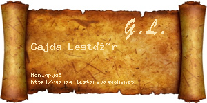 Gajda Lestár névjegykártya